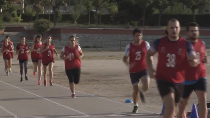 Aspirantes realizando las pruebas físicas