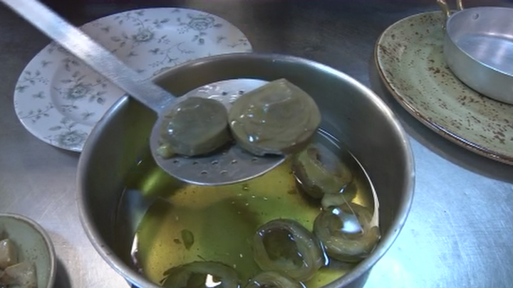 Alcachofas confitadas / Restaurante Casa Pedro