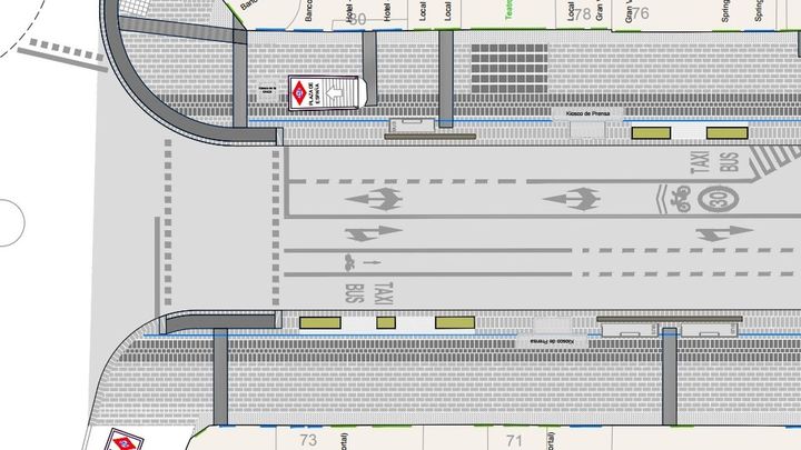 Plaza de España tras las obras de Gran Vía