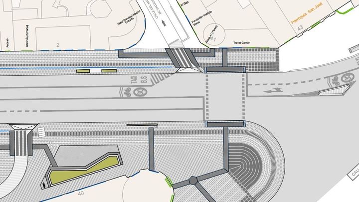 El nuevo ciclocarril tras las obras de Gran Vía