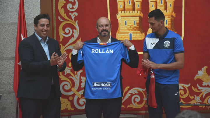 Pedro Rollán y el CF Fuenlabrada