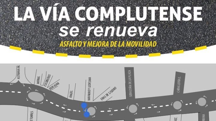 Obras en Vía Complutense / Ayuntamiento de Alacalá de Henares