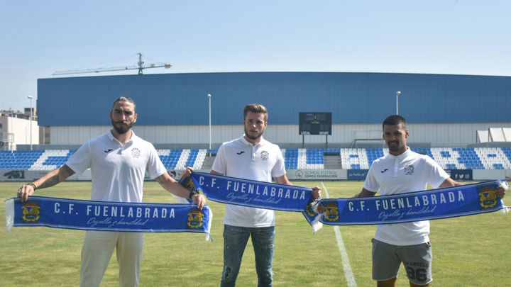 Salva, Chico Flores y Joan Femenía / CF Fuenlabrada