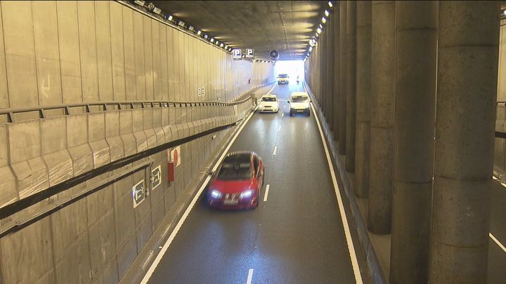 Interior del túnel de la calle Bailén