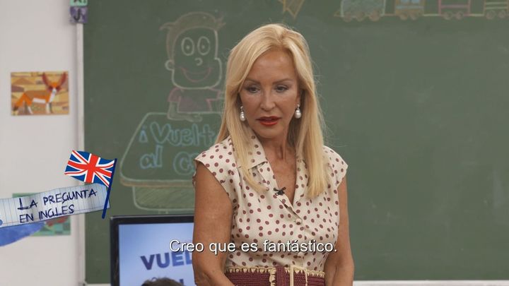 Carmen Lomana hablando en inglés