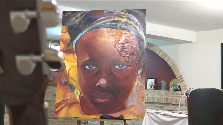 El último cuadro de Elías, en el que sigue trabajando en su estudio