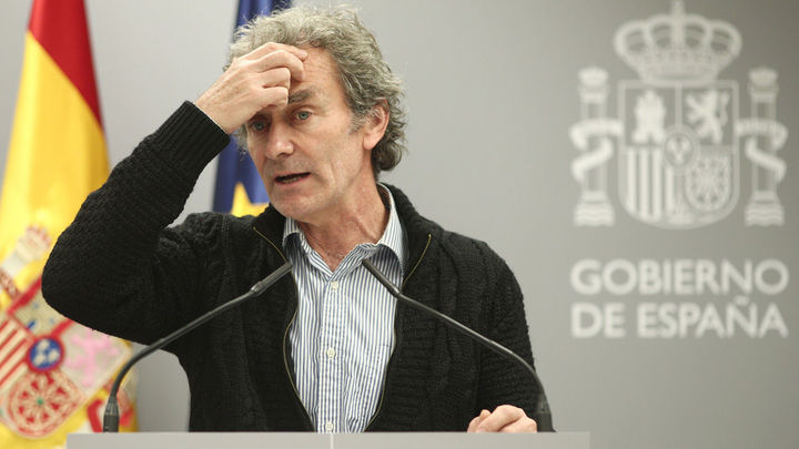 Fernando Simón en una de las ruedas de prensa del Gobierno para informar sobre el coronavirus