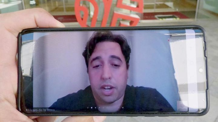 Rueda de prensa telemática ofrecida por Jonathan Praena, presidente del Fuenlabrada / EFE