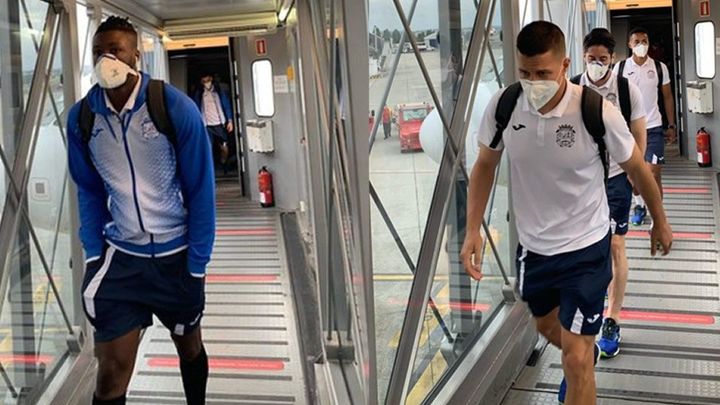 Jugadores del CF Fuenlabrada / @CFUENLABRADASAD