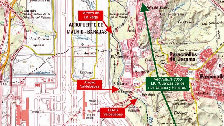 Puntos de vertidos en el río Jarama / ECOLOGISTAS