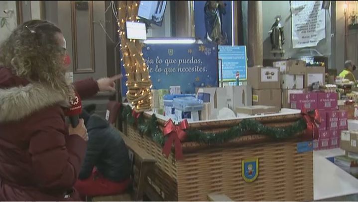 La despensa de alimentos de San Antón depende de las donaciones / TELEMADRID