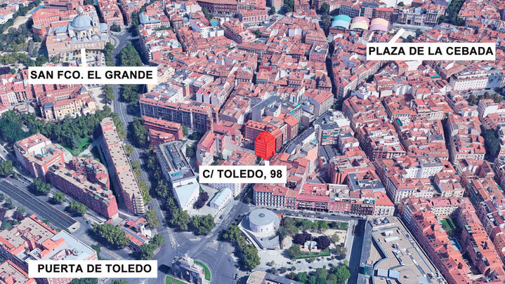 Mapa donde está situado el edificio afectado por la explosión / TELEMADRID