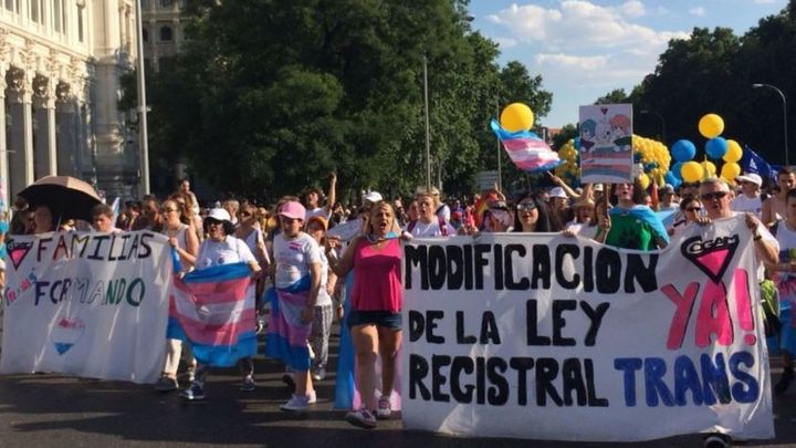 El colectivo Trans exige la aprobación del proeycto de Ley del ministerio de Igualdad / Twitter