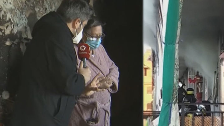 El incendio en la calle San Timoteo pudo originarse por un cortocircuito / TELEMADRID