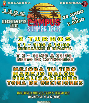 Cartel con la información del campus de tecnificación de Tres Cantos / CB TRES CANTOS