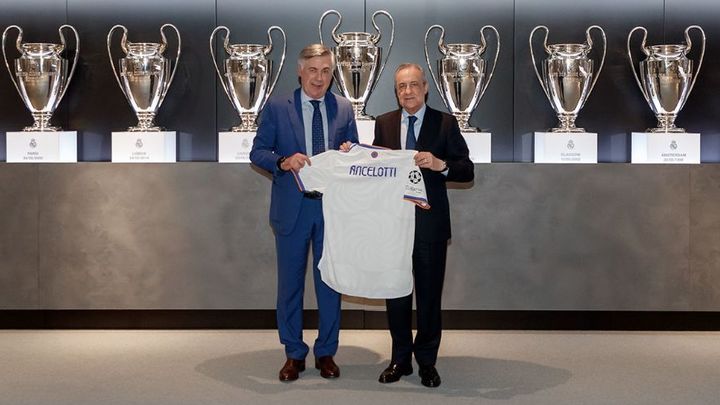 Ancelotti y Florentino Pérez / @realmadrid