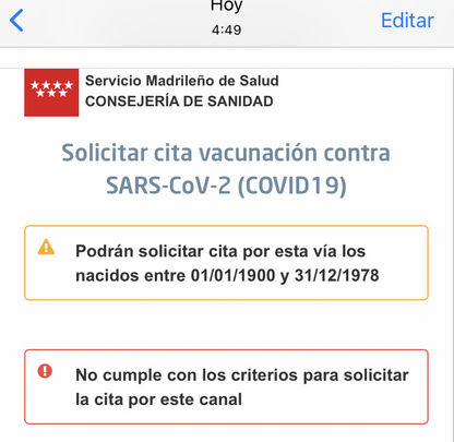 Fallo en el sistema de Autocita en la madrugada de este miércoles 23 de junio / TELEMADRID