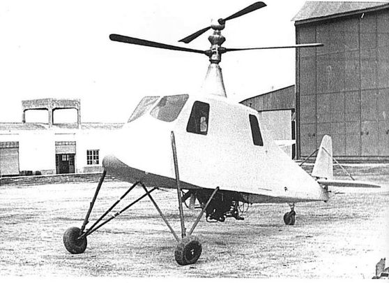 Modelo de helicóptero de Cantero Villamil con palas contrarrotatorias / FEDERICO CANTERO VILLAMIL