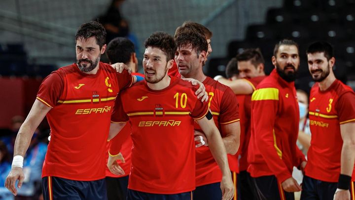 Los jugadores españoles Raúl Entrerríos y Álex Dujshebaev / EFE