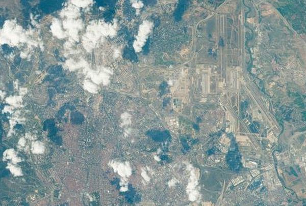 Vista diurna de Madrid desde la ISS / THOMAS PESQUET / ESA