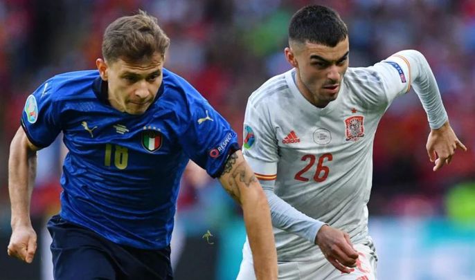 Barella y Pedri / UEFA