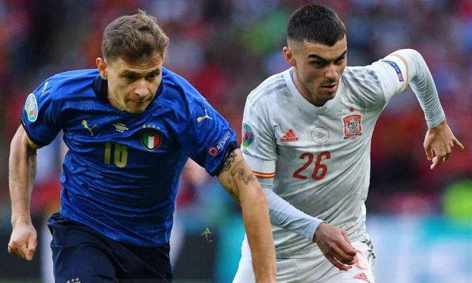Barella y Pedri / UEFA