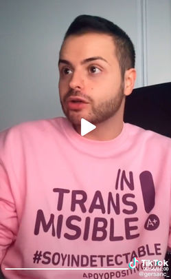 El tiktoker @gersanc_ viste una sudadera con el lema #soyindetectable para apoyar la lucha contra el VIH sida / @gersanc_