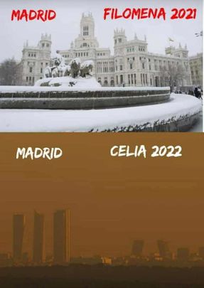Meme sobra la calima en Madrid / TWITTER