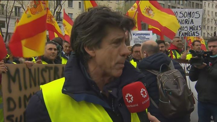 Portavoz de la Plataforma de Transportistas / Telemadrid.es
