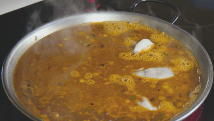 Receta de arroz de gambones y chipirones