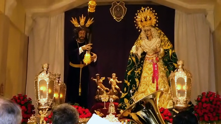 Últimos preparativos de Jesús el Nazareno y María Santísima de la Esperanza para el Domingo de Ramos en Alcorcón / TELEMADRID