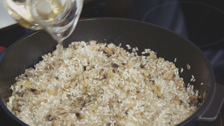 Receta de risotto de champiñones