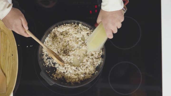 Receta de risotto de champiñones