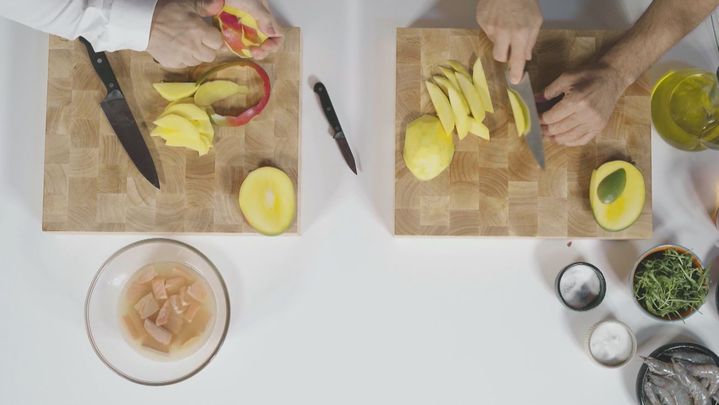 Receta de falso ceviche de salmón y langostinos