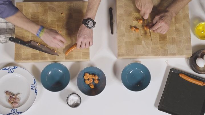 Receta de gachas con chistorra