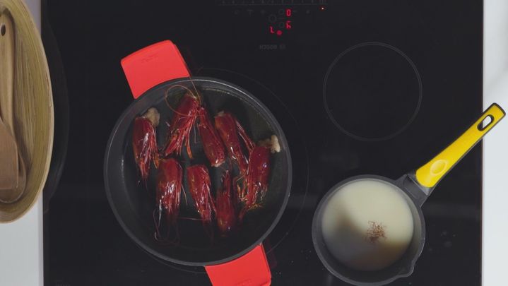 Receta de lomos de rape con carabineros