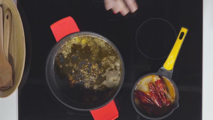 Receta de lomos de rape con carabineros