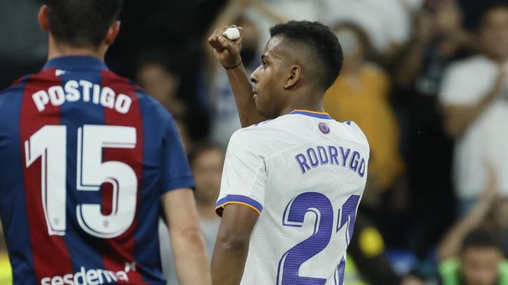 Rodrygo celebra el gol ante el Levante / EFE