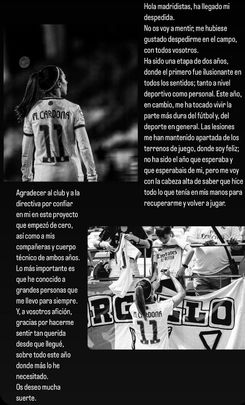 Comunidado de Marta Cardona / @Mcardona10