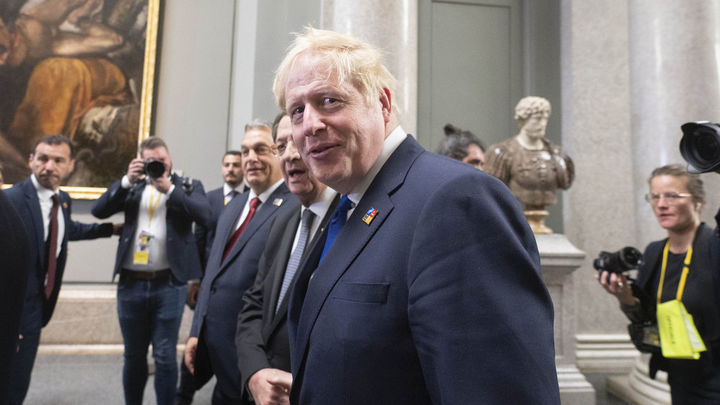 El primer ministro de Reino Unido, Boris Johnson, a su llegada a la cena informal transatlántica a nivel de Jefes de Estado y de Gobierno en el Museo del Prado, a 29 de junio de 2022, / EUROPA PRESS