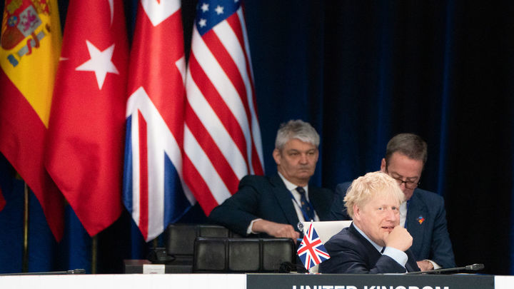 El primer ministro del Reino Unido, Boris Johnson, en la cumbre de la OTAN / EUROPA PRESS
