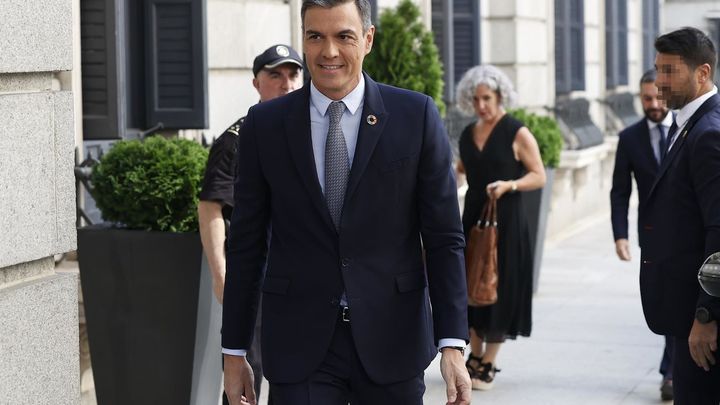 Pedro Sánchez a su llegado al Congreso de los Diputados por el Debate sobre el Estado de la Nación / EFE