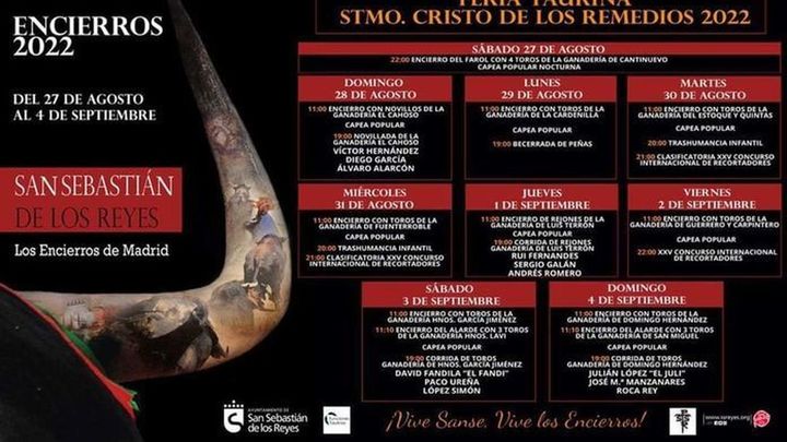 Cartel Encierros 2022 San Sebastián de los Reyes / REDACCIÓN
