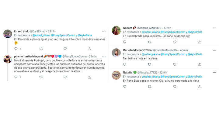 Olor a incendio tuits / REDACCIÓN