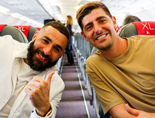 Benzema y Courtois / REAL MADRID