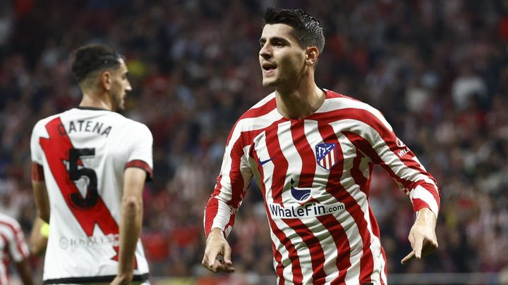 Morata ante el Rayo Vallecano / EFE