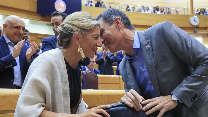 Yolanda Díaz y Pedro Sánchez / EFE