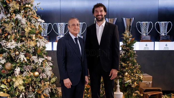 Florentino Pérez y Sergio Llull / REAL MADRID
