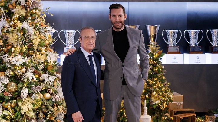 Florentino Pérez y Rudy Fernández / REAL MADRID