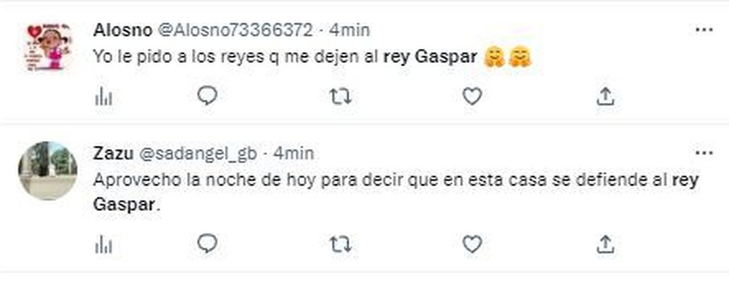 Tuit sobre Gaspar / TWITTER